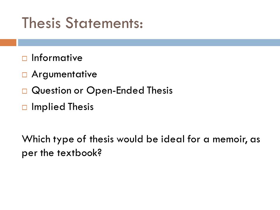 Implied thesis statement